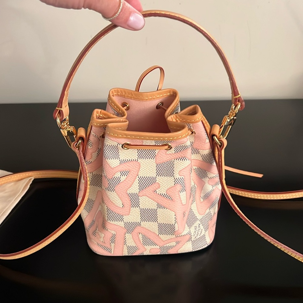 Louis Vuitton Damier Azur Tahiti Nano Noe Shoulder Bag - Picture 5 of 17